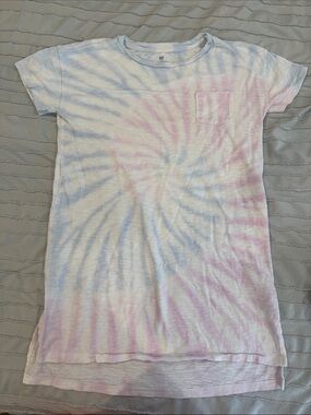 GAP Kids Tie-Dye Swim Coverup - White, Light Blue, Light Pink